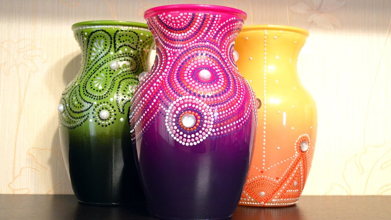 decorazione vaso piqué