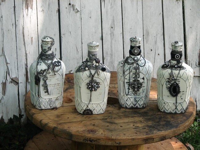 bottiglie decoupage idee fai da te