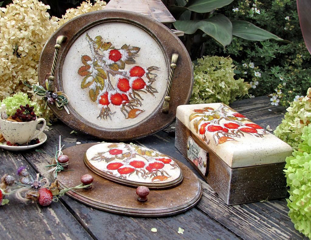 idee di design fai da te per decoupage su legno