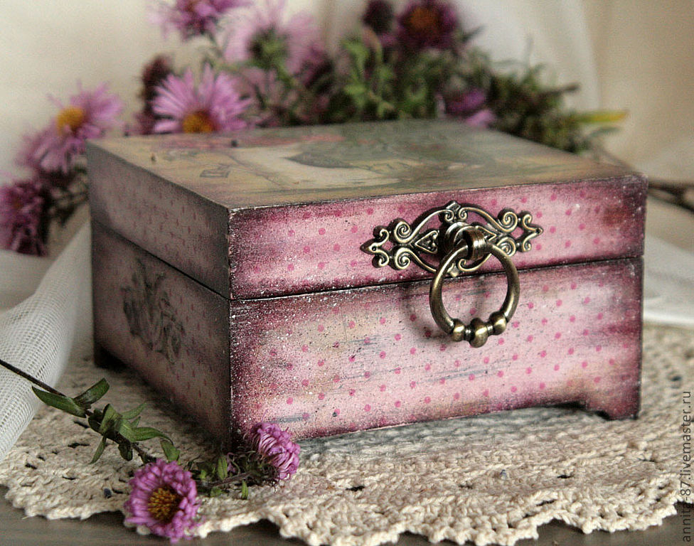 decoupage su legno fai da te design
