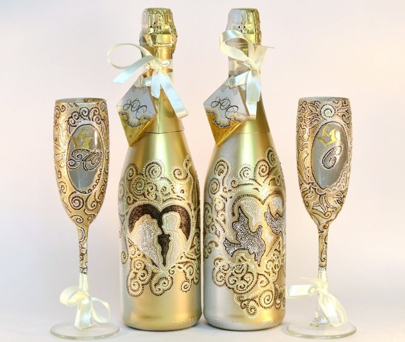 Decoupage di champagne