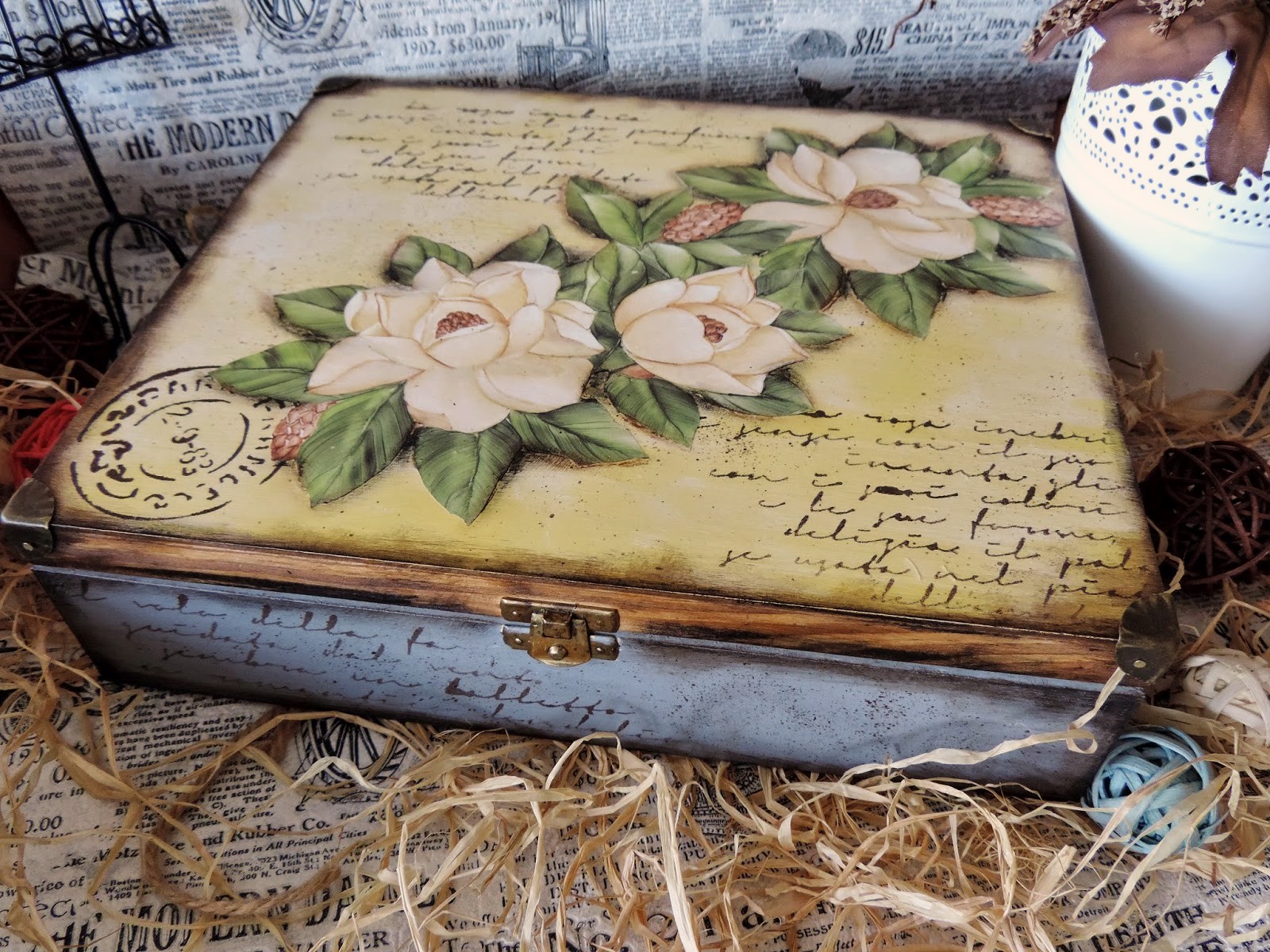 decoupage su legno fai da te decorazioni