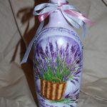 decorazioni per bottiglie di vino decoupage
