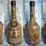 decorazioni fotografiche con bottiglie di vino decoupage