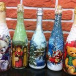opzioni fotografiche per bottiglie di vino decoupage