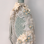idee per bottiglie di vino decoupage