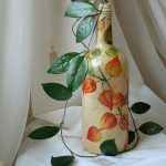 bottiglie di vino decoupage fai da te decorazione foto