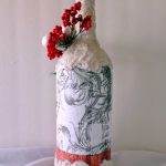 bottiglie di vino decoupage fai da te design foto