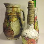 decoupage bottiglie di vino con le tue mani foto