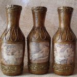 Decoupage di bottiglie di vino con le tue mani, opzioni fotografiche
