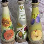 bottiglie di vino decoupage fai da te design foto