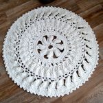 tappeto in corda di poliestere bianco