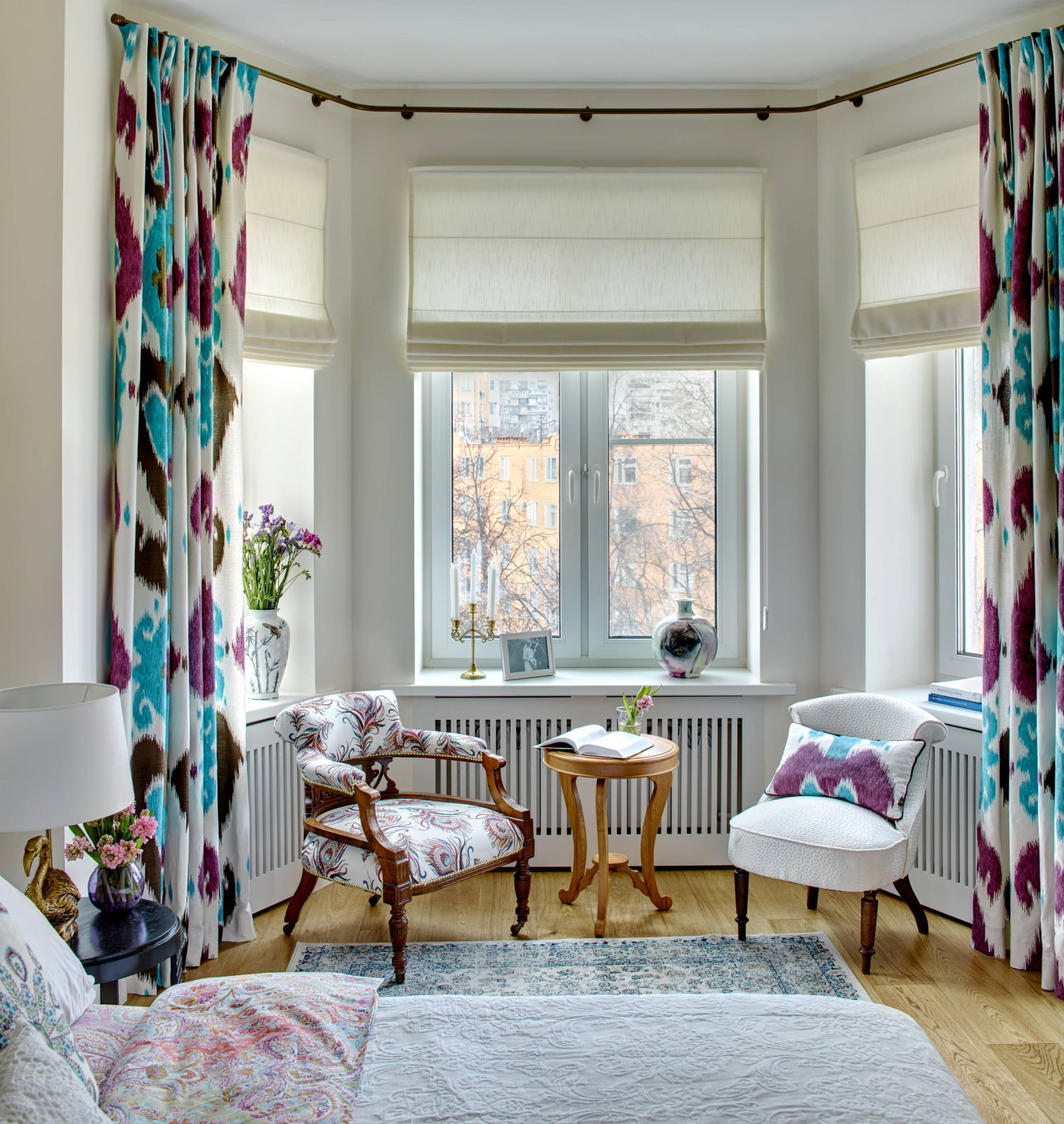 cornicione per idee di design per finestre a bovindo