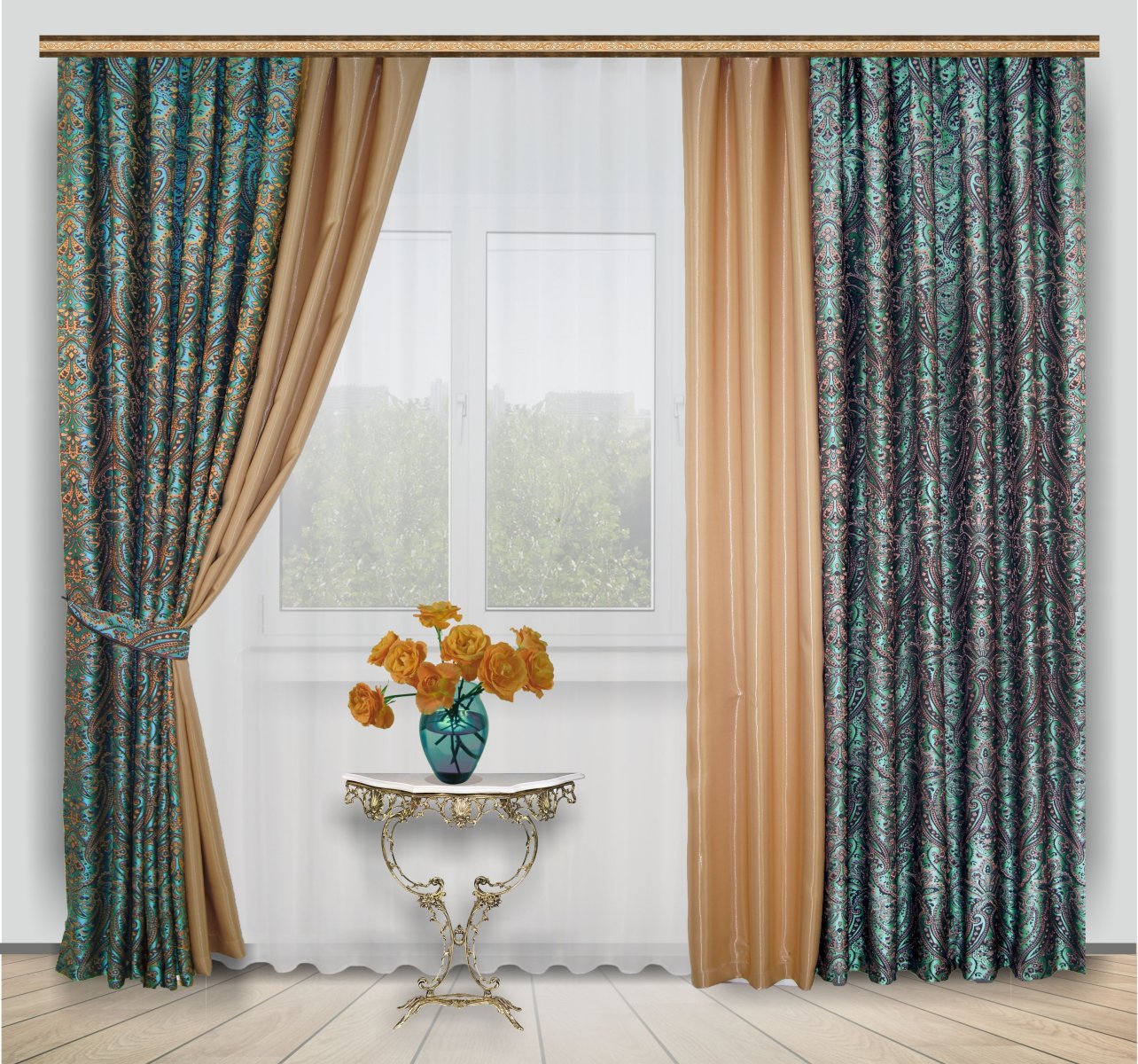 idee di arredamento per tende combinate