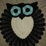 decorazione fotografica con tappeto a forma di gufo