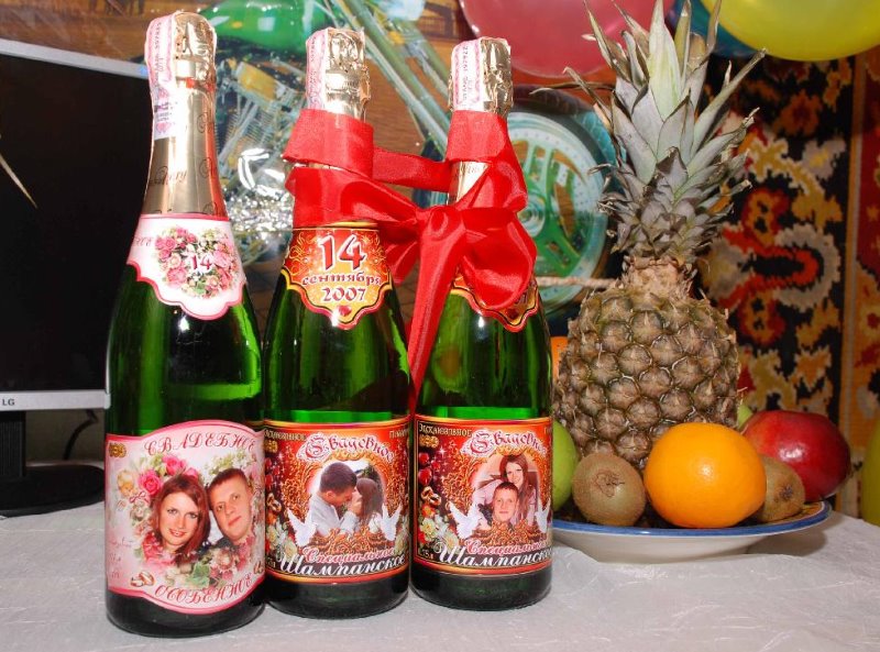 adesivi di champagne