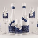 design di bottiglia di champagne per la progettazione di foto di nozze