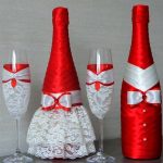 opzioni di decorazione per bottiglie di champagne per matrimoni