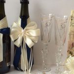 decorazione di bottiglie di champagne per decorazioni nuziali