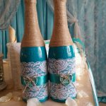Decorazione con bottiglie di champagne per idee di decorazioni per matrimoni