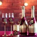 design di bottiglia di champagne per matrimonio