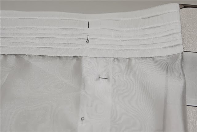 cucire il nastro al tulle a macchina
