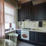 tulle per la cucina con tende a rullo
