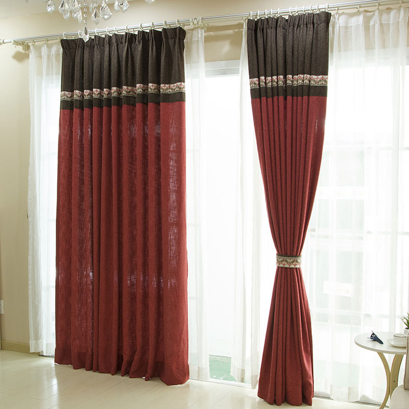 tende in gabardina decorative