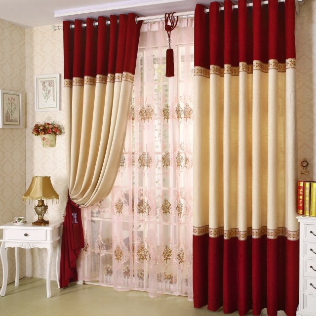 idee per interni con tende in gabardine