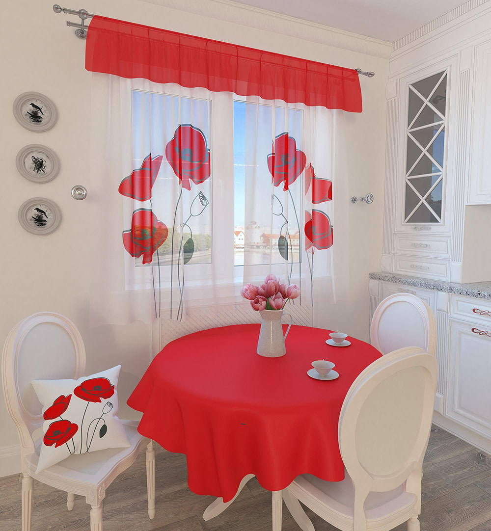 foto di design di tende in organza