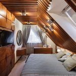 idee per tende in una casa in legno foto