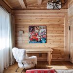 tende in una casa di legno caratteristiche foto
