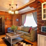 idee per le tende in una casa in legno