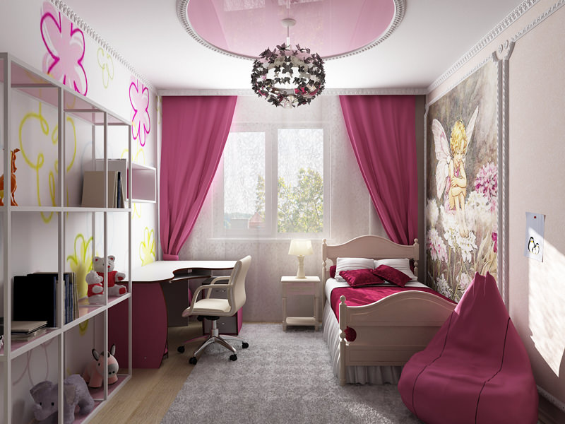 tende per la cameretta di una ragazza adolescente, foto di design