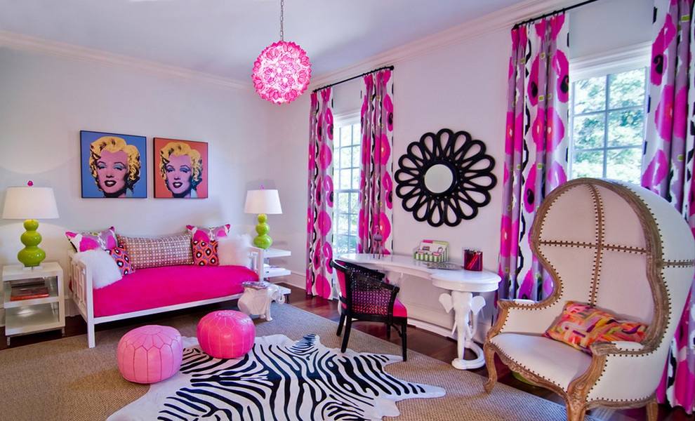 idee di design per tende per la cameretta di una ragazza adolescente