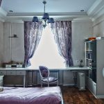 foto di design per tende per la cameretta di una ragazza adolescente