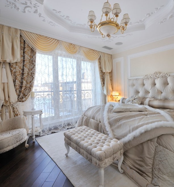 idee per l'arredamento della camera da letto in tulle