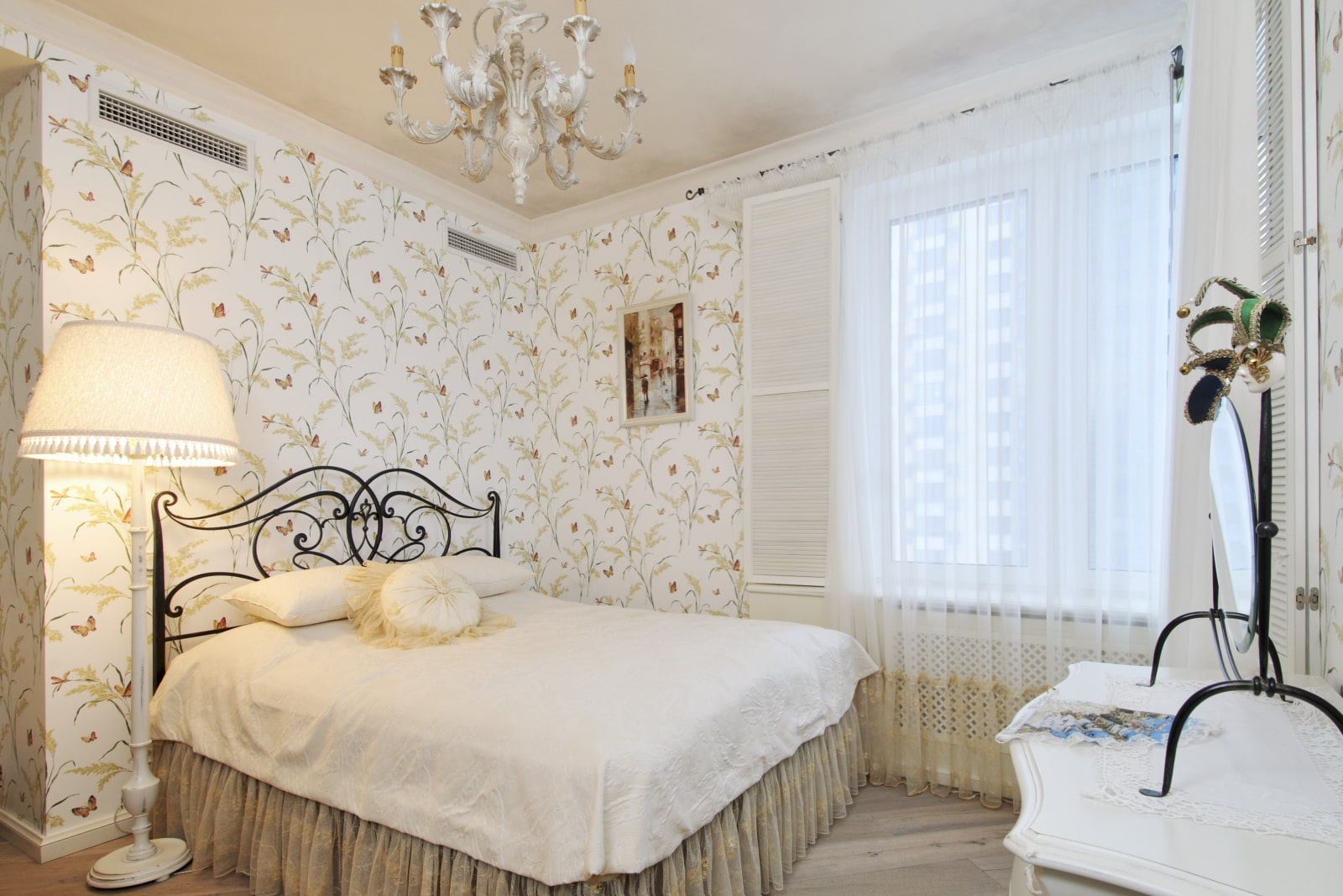 tulle nelle opzioni della camera da letto