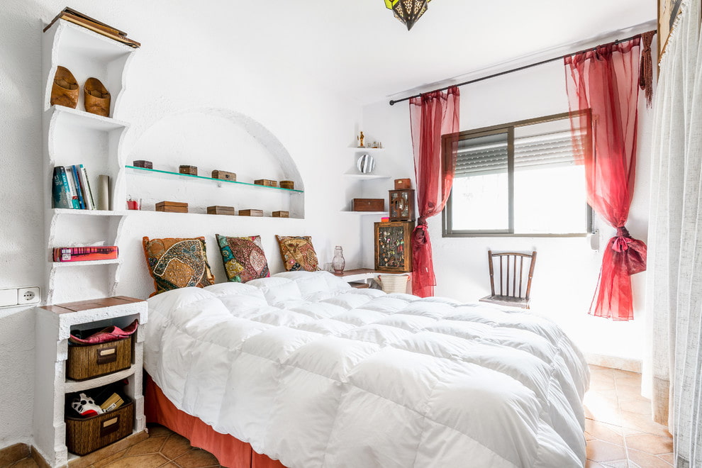 idee di design per il tulle nella camera da letto