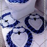 idee per tappeti lavorati a maglia a forma di gufo