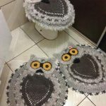 idee di design per tappeti lavorati a maglia a forma di gufo