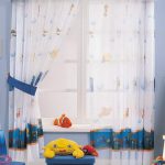 tulle per cameretta bambini blu bianco
