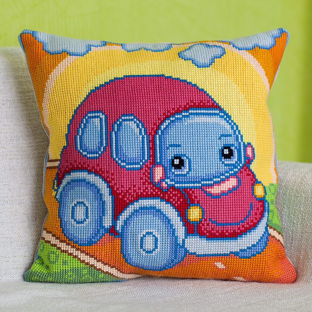 cuscino per bambini a punto croce