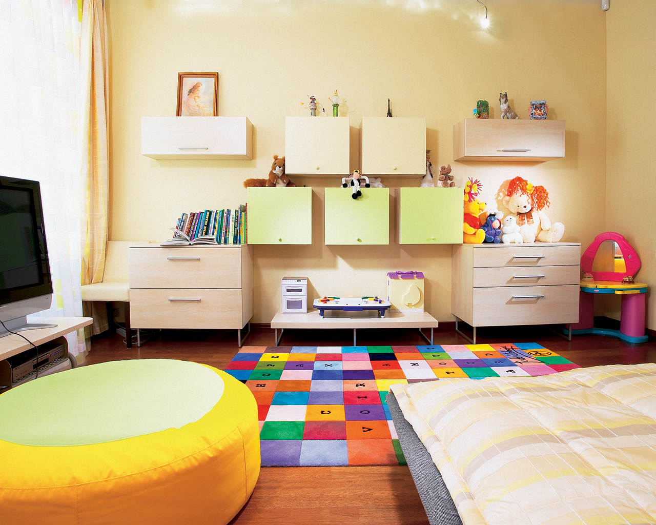 idee per l'arredamento di tappeti per bambini