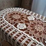 tovaglia ovale all'uncinetto