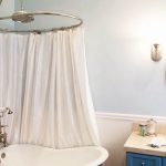 idee per tende in tessuto per il bagno