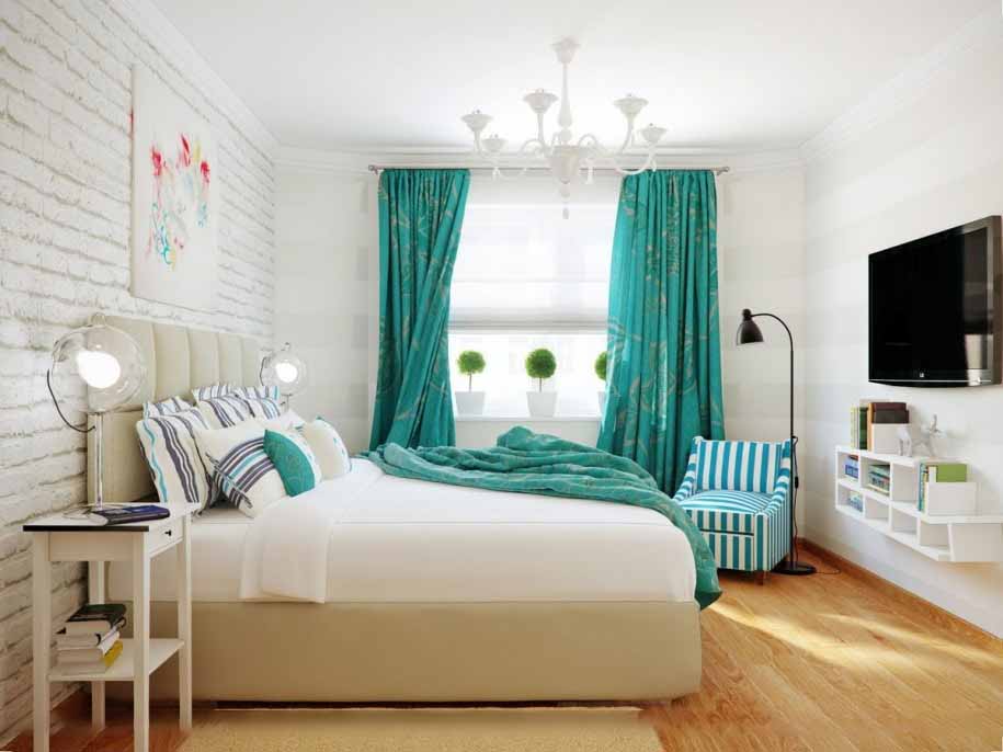 set di tende e copriletti per la decorazione della camera da letto foto