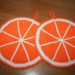 presine arancioni all'uncinetto