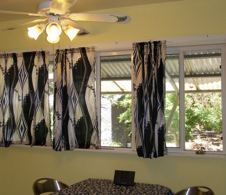 decorazioni fotografiche con tende corte