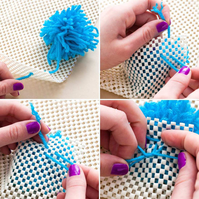 Idee fai da te per tappeti con pompon